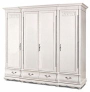 Шкаф четырехдверный "Оскар" белая эмаль с темной патиной без зеркал.В НАЛИЧИИ. Шкаф четырехдверный "Оскар" белая эмаль с темной патиной без зеркал.В НАЛИЧИИ.