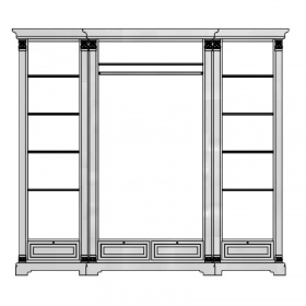 Шкаф для платья и белья "Престиж" ГМ-5924