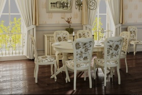 Стол обеденный "Верди 2РД"  слоновая кость.В НАЛИЧИИ.