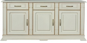 Тумба "Верди Люкс 3" слоновая кость с золочением