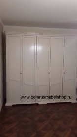 Шкаф пятидверный "Лика" белая эмаль без зеркал