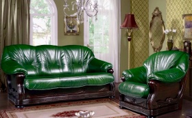 Трехместный  диван Милан-1(натуральная кожа)