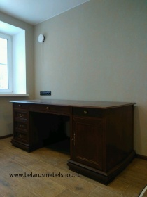 Стол письменный двухтумбовый "Оскар" орех