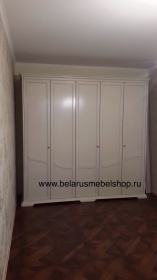 Шкаф пятидверный "Лика" белая эмаль без зеркал