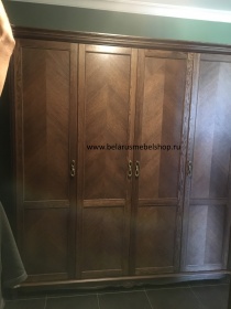 Шкаф четырехдверный "Алези" без зеркал (табак)