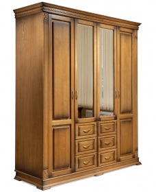 Шкаф четырехдверный "Верди-Люкс" дуб.В НАЛИЧИИ.