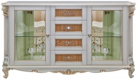 Тумба "Альба 14с" П 485.14с слоновая кость с золочением Тумба "Альба 14с" П 485.14с слоновая кость с золочением