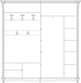 Шкаф комбинированный «Алези 2з» П540.02з-01 Шкаф комбинированный «Алези 2з» П540.02з-01