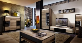 Шкаф с витриной «Каньон» П561.20-1