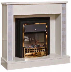 Портал для камина «Тунис» П6.343.0.05 (П343.05Ш) слоновая кость с серебром