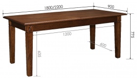 Стол обеденный "Верди 1Р" дуб Стол обеденный "Верди 1Р" дуб