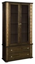 Шкаф с витриной «Тунис» П6.343.0.20 (П343.20Ш) венге с золочением