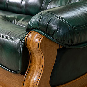 Трехместный диван-кровать "Консул 24" (натуральная кожа)