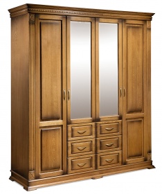 Шкаф четырехдверный "Верди-Люкс" дуб.В НАЛИЧИИ.