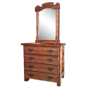 Комод "Барин 2" (4 ящика) с элементами ковки и зеркалом Комод "Барин 2" (4 ящика) с элементами ковки и зеркалом