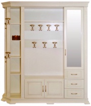 Шкаф комбинированный для прихожей "Верди -Люкс 2" слоновая кость