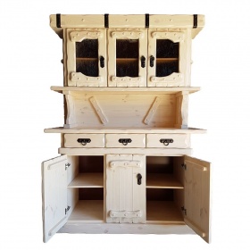 Буфет "Государь 1" с элементами ковки беленый дуб