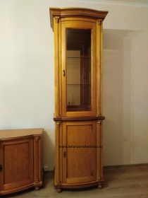 Шкаф с витриной "Валенсия" 1з янтарь
