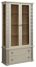 Шкаф с витриной «Тунис» П6.343.0.20 (П343.20Ш) слоновая кость