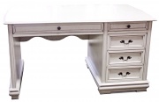 Стол письменный "Оскар" белая эмаль с темной патиной Стол письменный "Оскар" белая эмаль с темной патиной