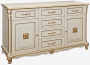 Тумба "Алези 3 Люкс" П350.03л слоновая кость с золочением