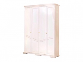 Шкаф четырехдверный "Лика" белая эмаль без зеркал