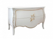Комод "Трио" белая эмаль с золотой патиной