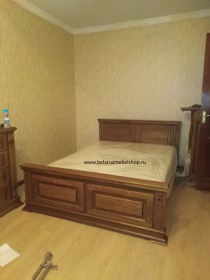 Кровать двуспальная "Верди-Люкс 140x200"мореный дуб