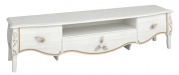 Тумба ТВ "Трио" ММ 279-05/01 Белая эмаль с золотой патиной