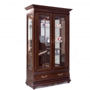 Шкаф с витриной  двухдверный "Оскар" орех