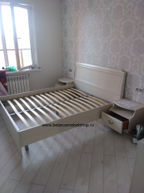 Кровать "Нинель" 1600*2000 без изножья белая эмаль