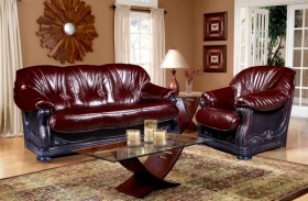 Трехместный  диван Милан-1(натуральная кожа)