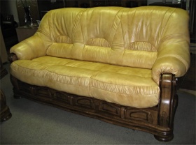 Трехместный  диван-кровать Престиж (натуральная кожа)