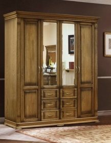 Шкаф четырехдверный "Верди-Люкс" дуб.В НАЛИЧИИ.
