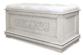 Сундук "Оскар" белая эмаль с темной патиной