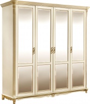 Шкаф для одежды 4д «Алези» П1.350.1.15 (П349.02/1) слоновая кость с золочением Шкаф для одежды 4д «Алези» П1.350.1.15 (П349.02/1) слоновая кость с золочением