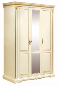 Шкаф "Милана 01" П294.01 слоновая кость с золочением