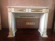 Туалетный столик "Верди-Люкс" слоновая кость с золотой патиной