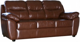 Трехместный  диван-кровать Плаза (натуральная кожа)
