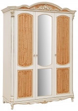 Шкаф "Альба 01к" П 524.01к слоновая кость с золочением