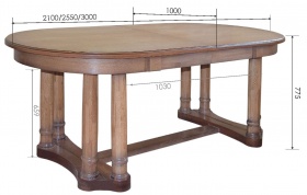 Стол обеденный "Атлант Р"  дуб