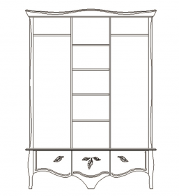 Шкаф для одежды "Трио" ММ 277-01/03