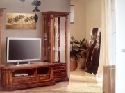 Шкаф с витриной "Престиж" ГМ-5906Е беловежский орех