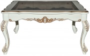 Стол журнальный «Альба 01» П497.01 слоновая кость с золочением