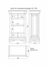 Тумба для ТВ "Луи Филипп" МО 23.04 Тумба для ТВ "Луи Филипп" МО 23.04