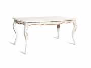 Стол обеденный "Трио" ММ-279-40 Белая эмаль с золотой патиной