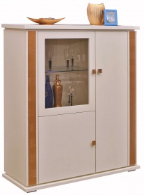 Тумба витрина "Тунис" слоновая кость с золочением