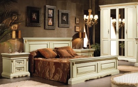 Спальня "Милана"  слоновая кость с золочением
