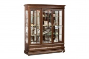 Шкаф с витриной  трехдверный "Оскар" орех