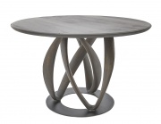 Стол обеденный "Инфинити одиночный" круглая деревянная столешница